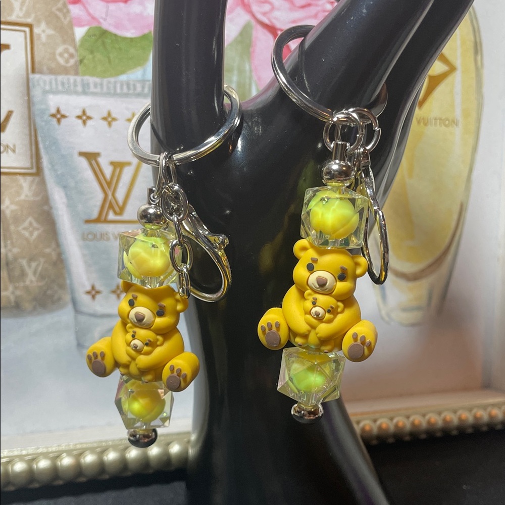 1pc Yellow Bear Keychain